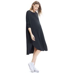 Hatch Jersey Drape Dress